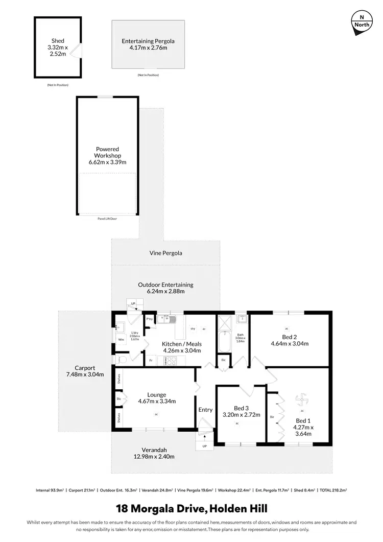 Floorplan of Homely house listing, 18 Morgala Drive, Holden Hill SA 5088