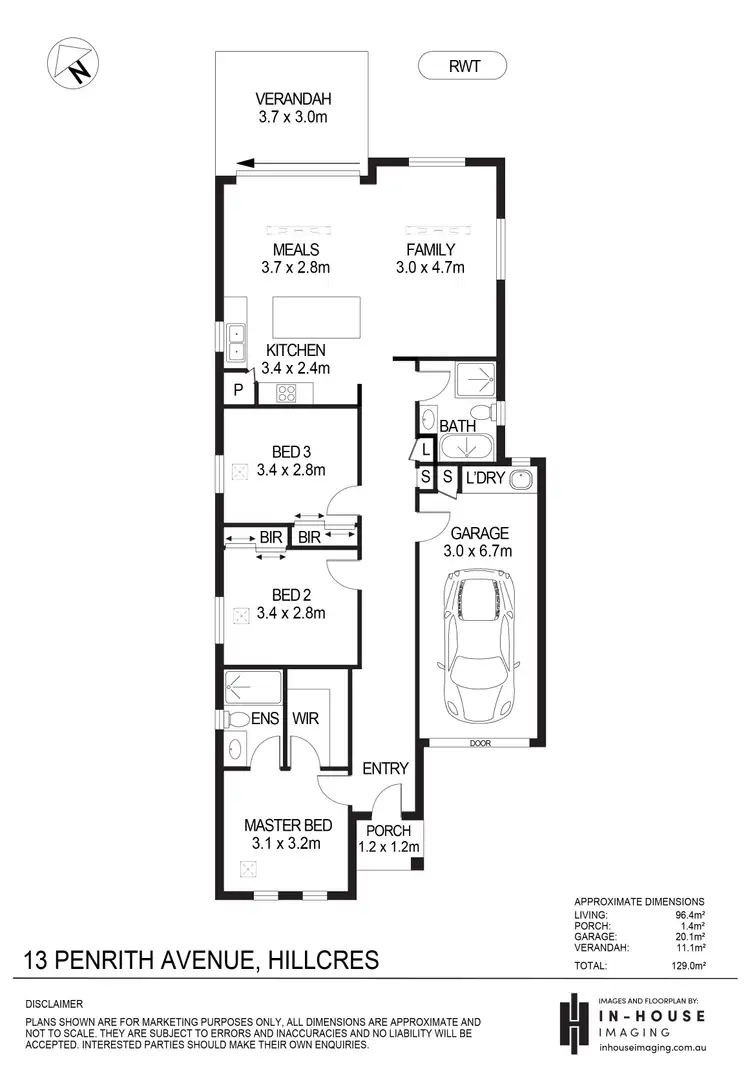 Floorplan of Homely house listing, 13 Penrith Avenue, Hillcrest SA 5086