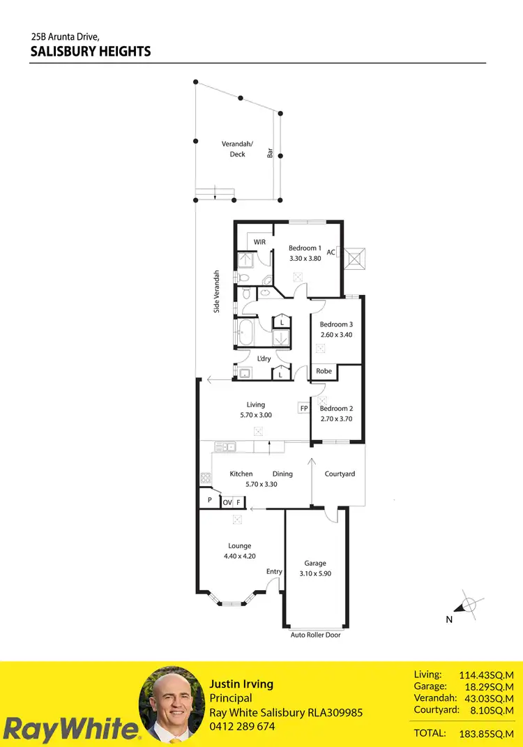Floorplan of Homely house listing, 25B Arunta Drive, Salisbury Heights SA 5109