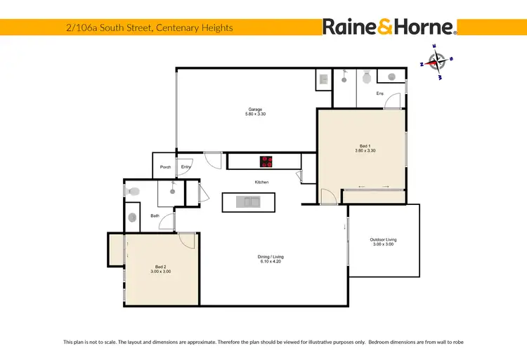 Floorplan of Homely unit listing, 2/106A South Street, Centenary Heights QLD 4350