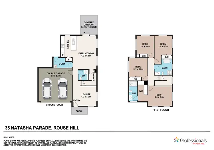 Floorplan of Homely house listing, 35 Natasha Parade, Rouse Hill NSW 2155