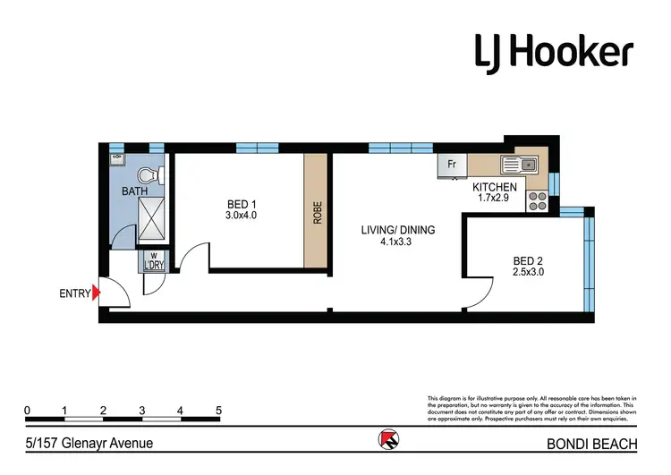 Floorplan of Homely apartment listing, 5/157 Glenayr Avenue, Bondi Beach NSW 2026