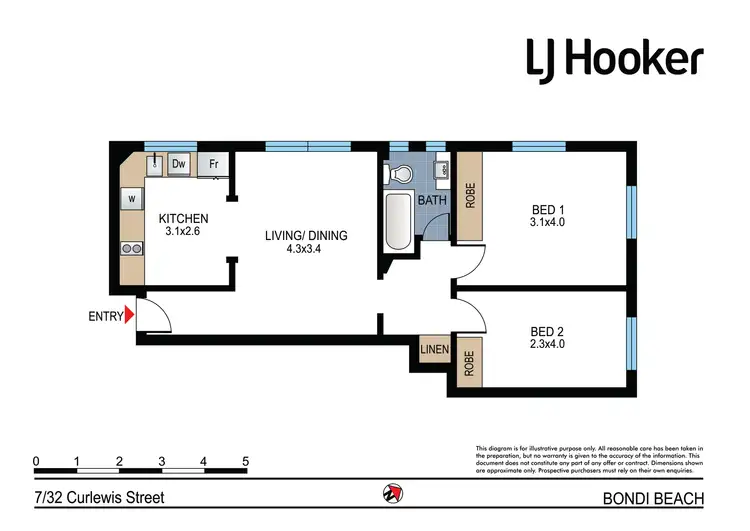 Floorplan of Homely apartment listing, 7/32 Curlewis Street, Bondi Beach NSW 2026