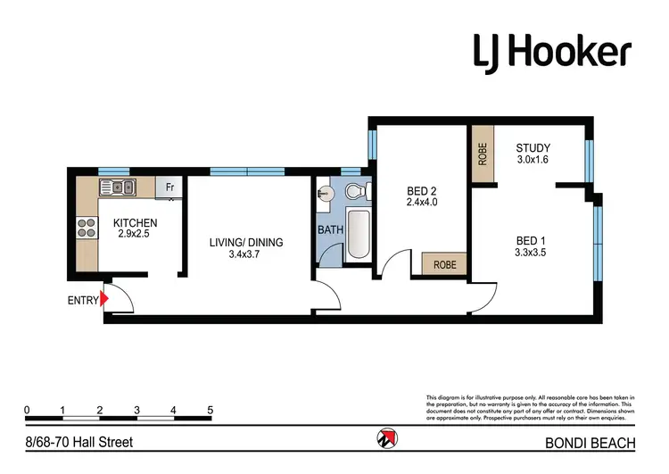 Floorplan of Homely apartment listing, 8/68-70 Hall Street, Bondi Beach NSW 2026
