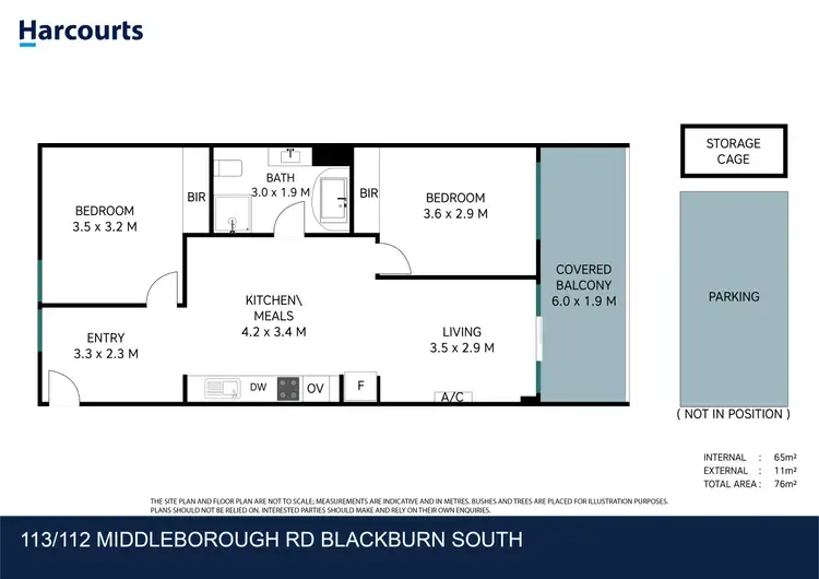 Floorplan of Homely apartment listing, 113/112-124 Middleborough Road, Blackburn South VIC 3130