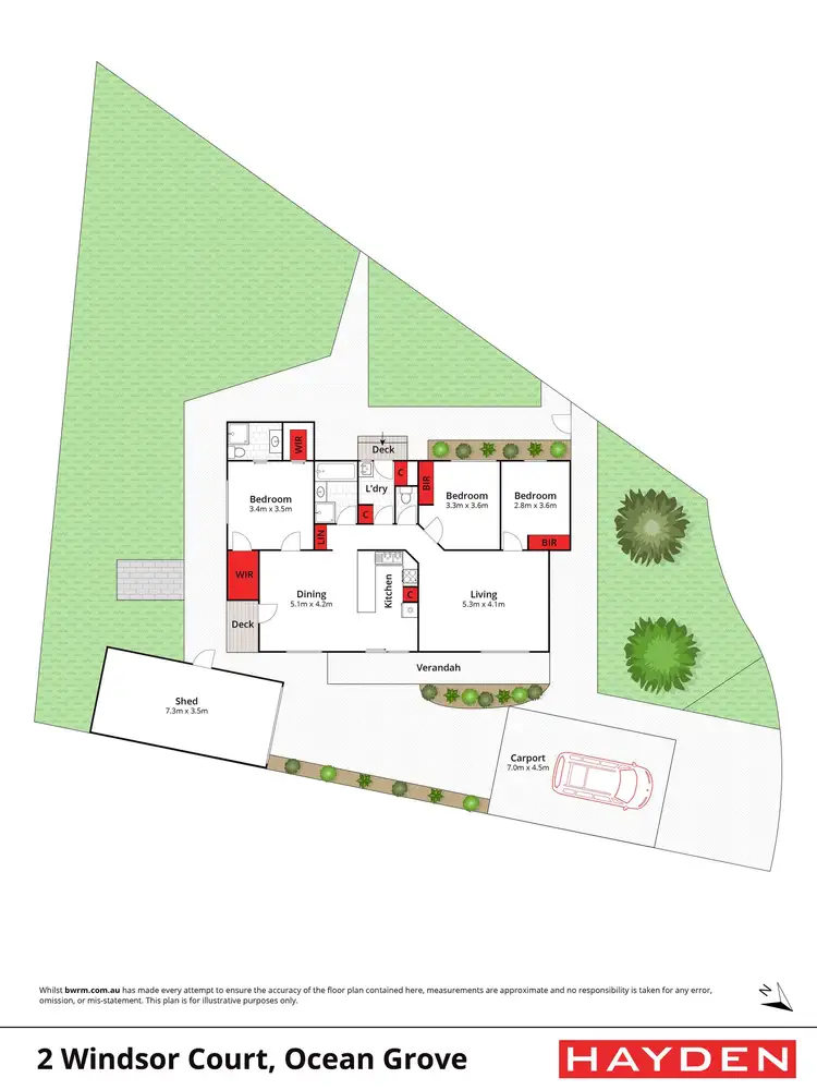 Floorplan of Homely house listing, 2 Windsor Ct, Ocean Grove VIC 3226