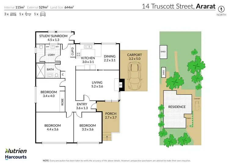 Floorplan of Homely house listing, 14 Truscott Street, Ararat VIC 3377