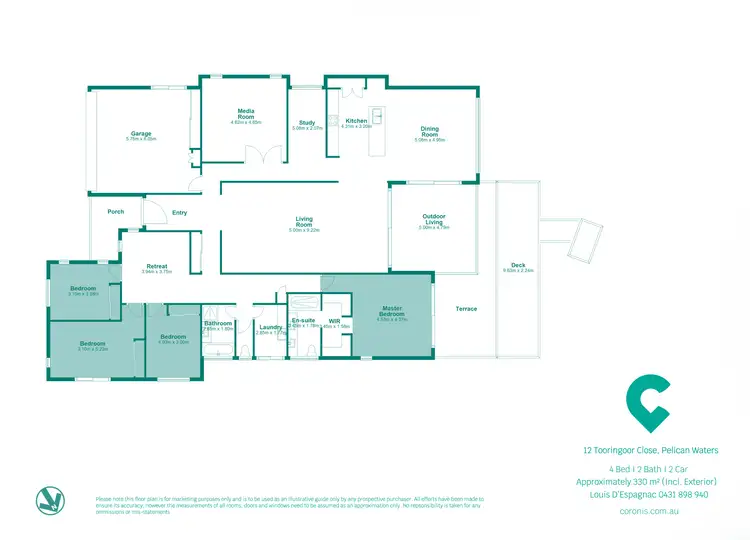Floorplan of Homely house listing, 12 Tooringoor Close, Pelican Waters QLD 4551