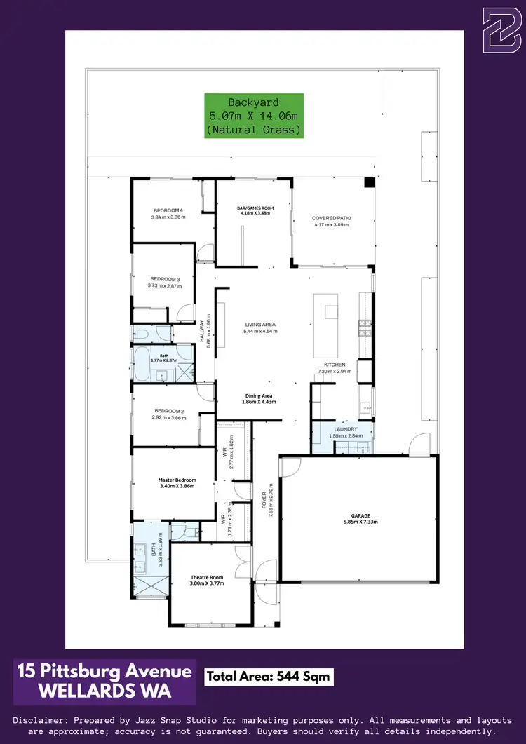 Floorplan of Homely house listing, 15 Pittsburg Avenue, Wellard WA 6170