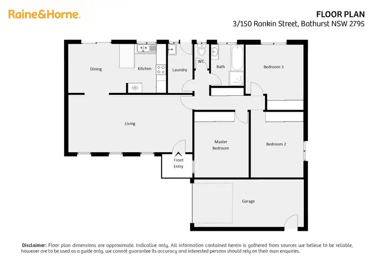 Floorplan of Homely unit listing, 3/150 Rankin, Bathurst NSW 2795