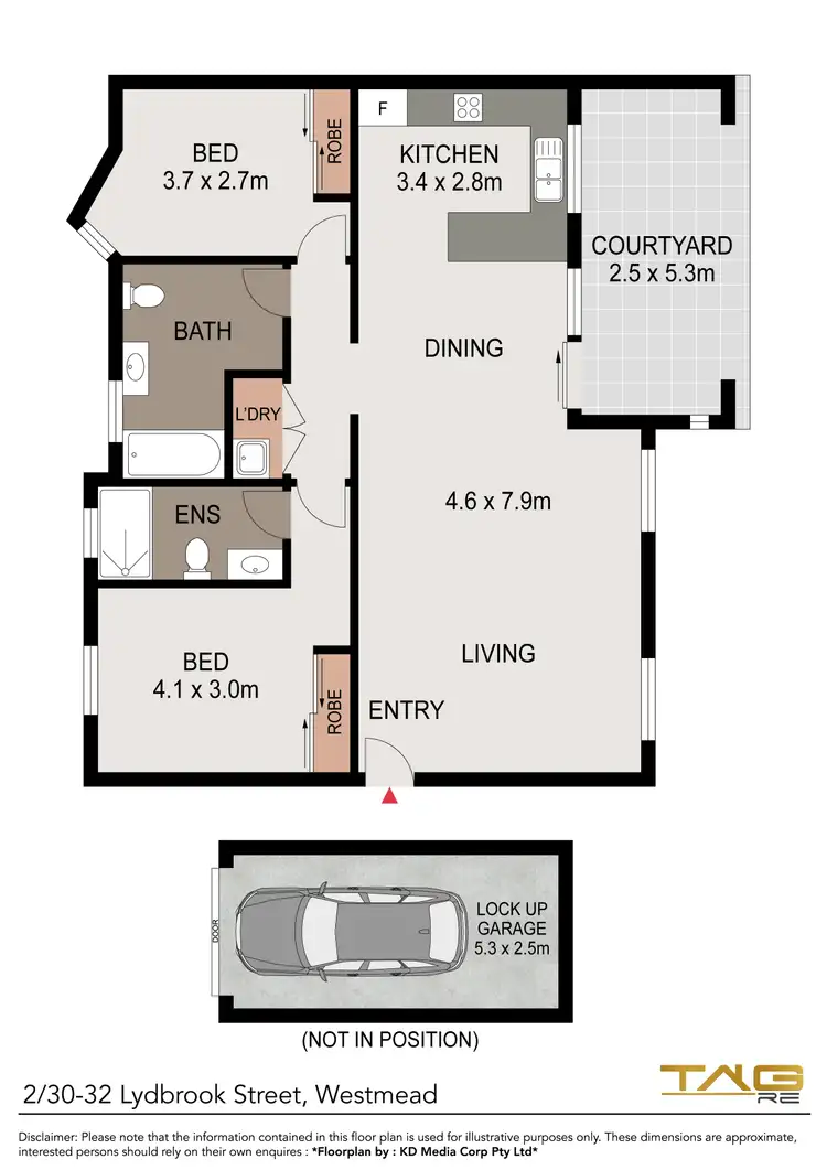 Floorplan of Homely unit listing, 2/30-32 Lydbrook Street, Westmead NSW 2145