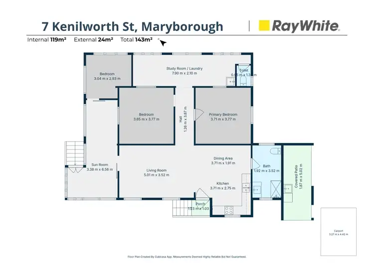 Floorplan of Homely house listing, 7 Kenilworth Street, Maryborough QLD 4650