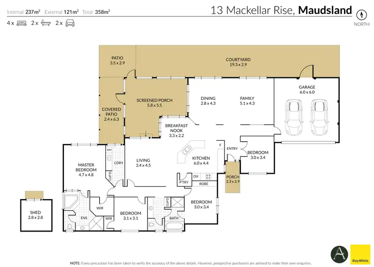Floorplan of Homely house listing, 13 Mackellar Rise, Maudsland QLD 4210