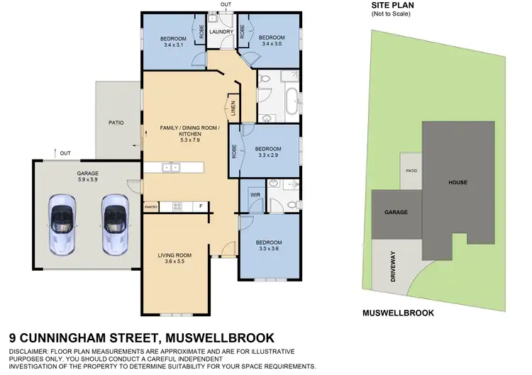 Floorplan of Homely house listing, 9 Cunningham Street, Muswellbrook NSW 2333