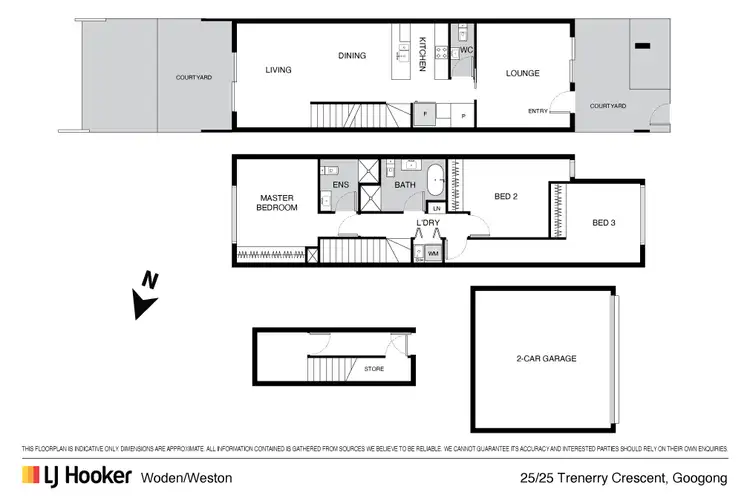 Floorplan of Homely townhouse listing, 25/25 Trenerry Crescent, Googong NSW 2620