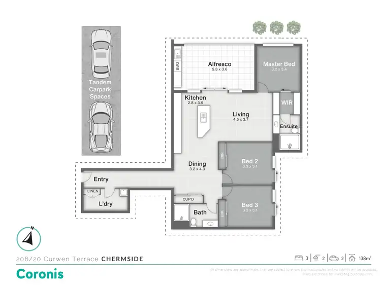 Floorplan of Homely house listing, 206/20 Curwen Terrace, Chermside QLD 4032