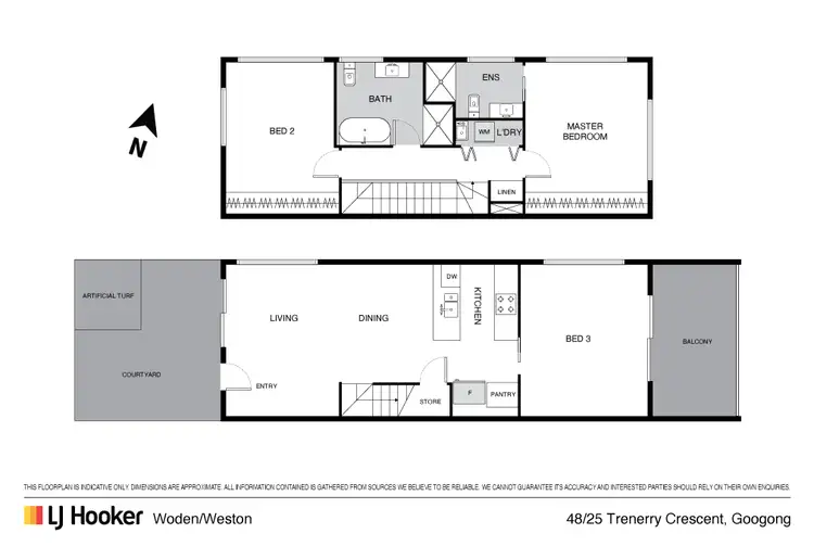 Floorplan of Homely townhouse listing, 48/25 Trenerry Crescent, Googong NSW 2620