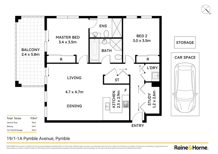 Floorplan of Homely apartment listing, 19/1-1A Pymble Avenue, Pymble NSW 2073