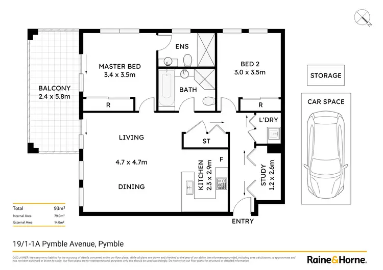 Floorplan of Homely apartment listing, 19/1-1A Pymble Avenue, Pymble NSW 2073