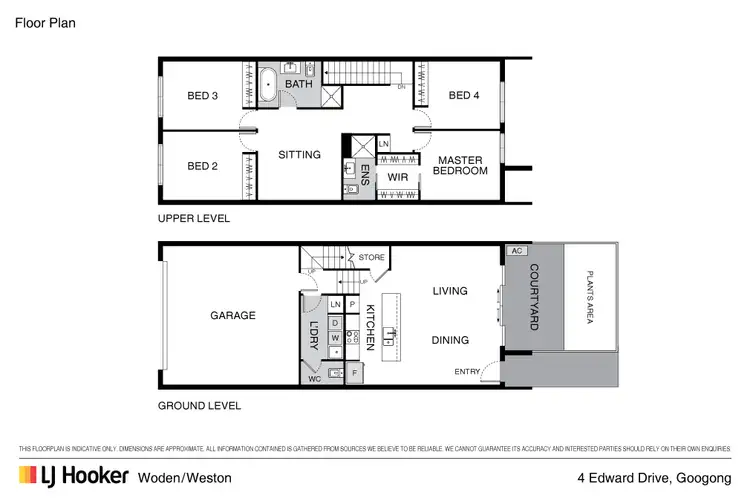 Floorplan of Homely townhouse listing, 4 Edward Drive, Googong NSW 2620