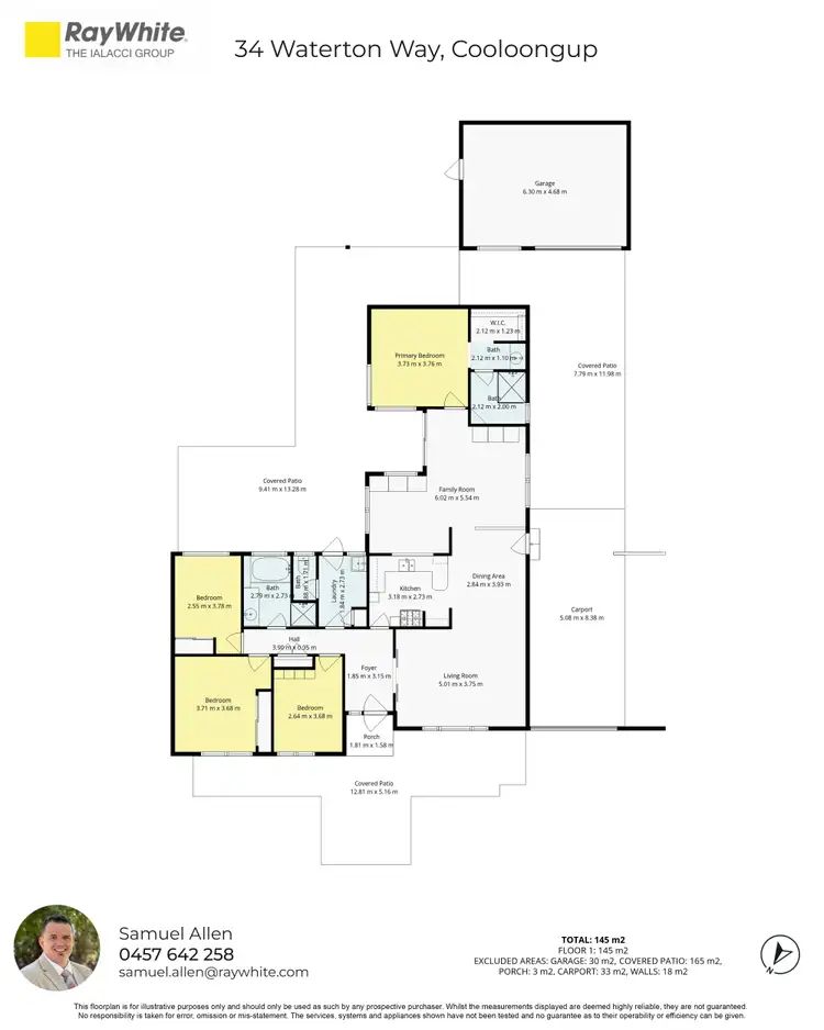 Floorplan of Homely house listing, 34 Waterton Way, Cooloongup WA 6168
