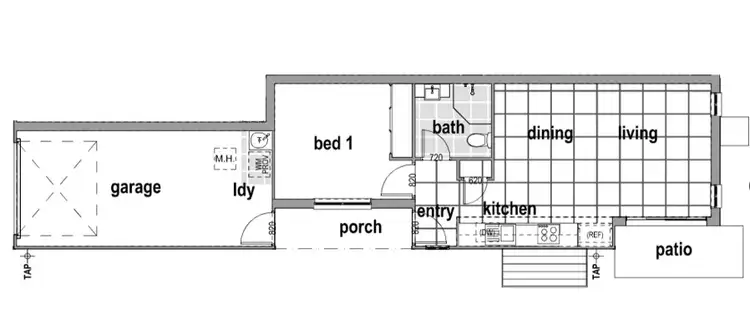 Floorplan of Homely semi-detached listing, 2/8 Grange Street, Redbank Plains QLD 4301