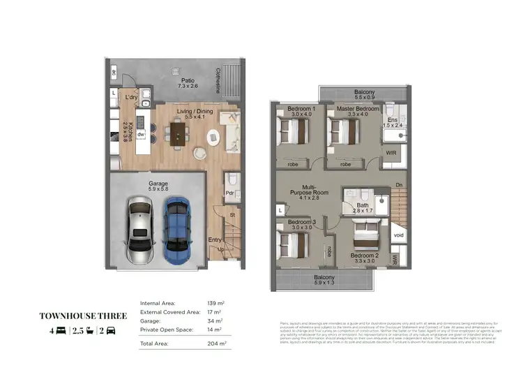 Floorplan of Homely townhouse listing, 190 Delancey Street, Ormiston QLD 4160