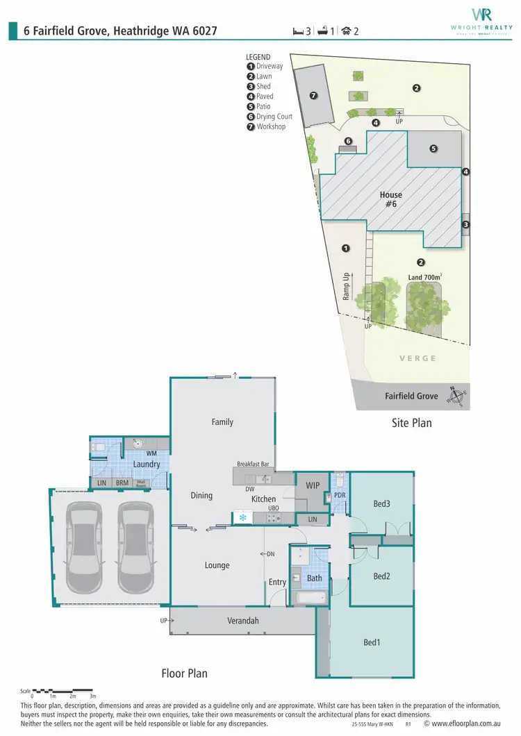 Floorplan of Homely house listing, 6 Fairfield Grove, Heathridge WA 6027