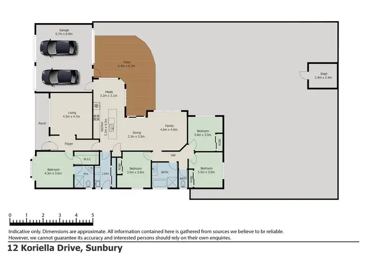 Floorplan of Homely house listing, 12 Koriella Drive, Sunbury VIC 3429