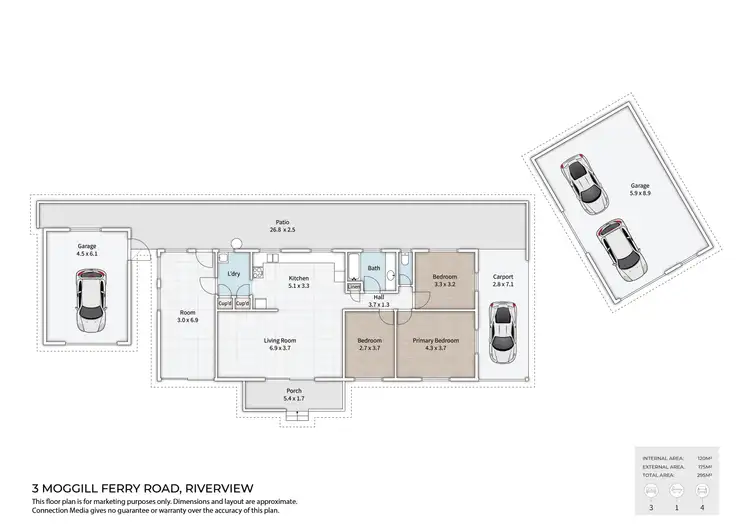 Floorplan of Homely house listing, 3 Moggill Ferry Road, Riverview QLD 4303
