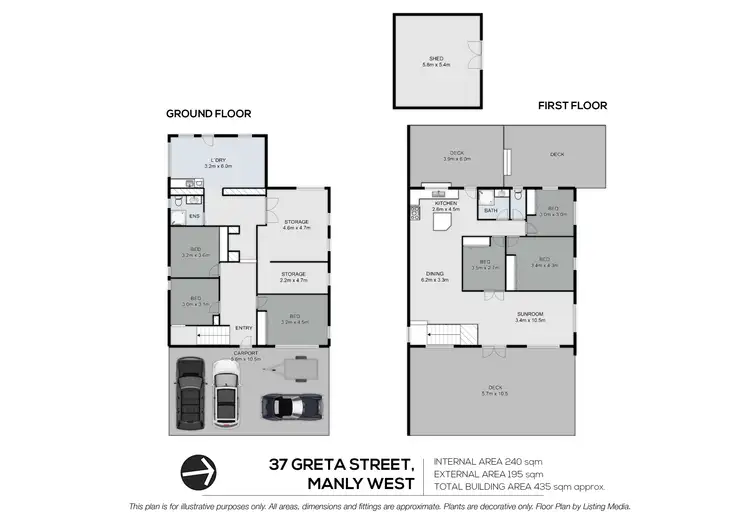 Floorplan of Homely house listing, 37 Greta Street, Manly West QLD 4179