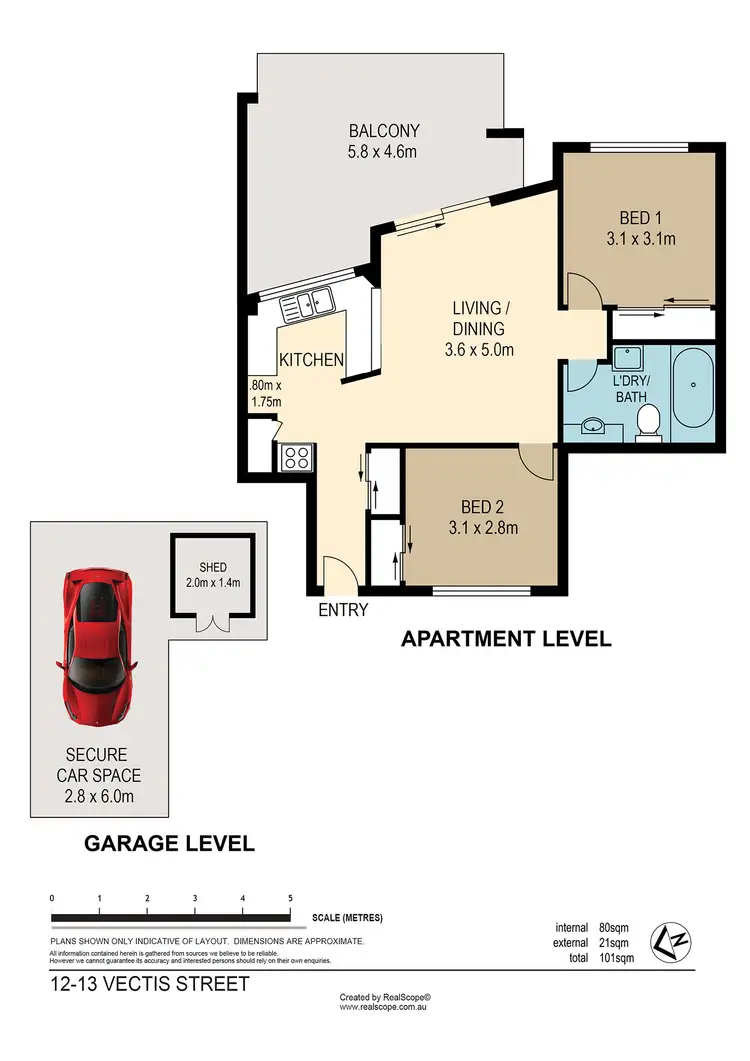 Floorplan of Homely unit listing, 12/13 Vectis Street, Norman Park QLD 4170
