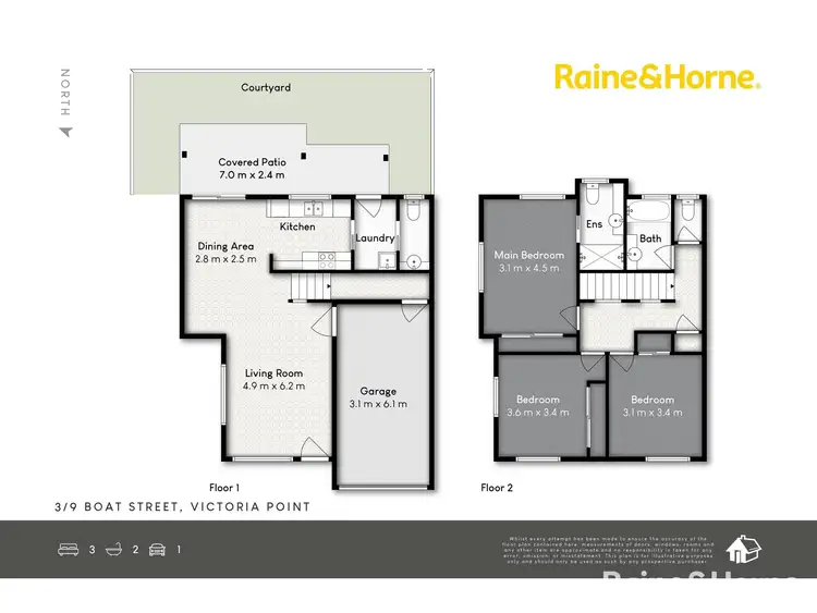 Floorplan of Homely townhouse listing, 3/9 Boat Street, Victoria Point QLD 4165