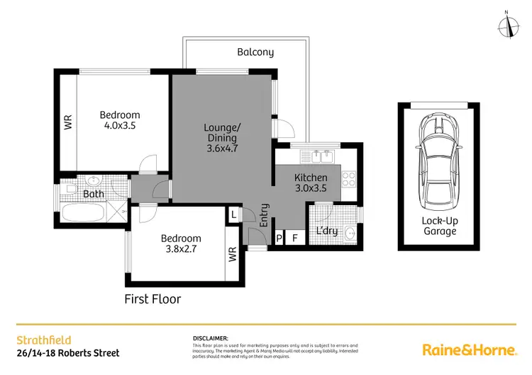 Floorplan of Homely apartment listing, 26/14-18 Roberts Street, Strathfield NSW 2135