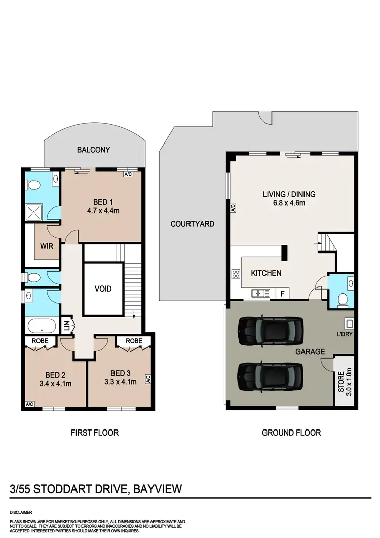 Floorplan of Homely townhouse listing, 3/55 Stoddart Drive, Bayview NT 820