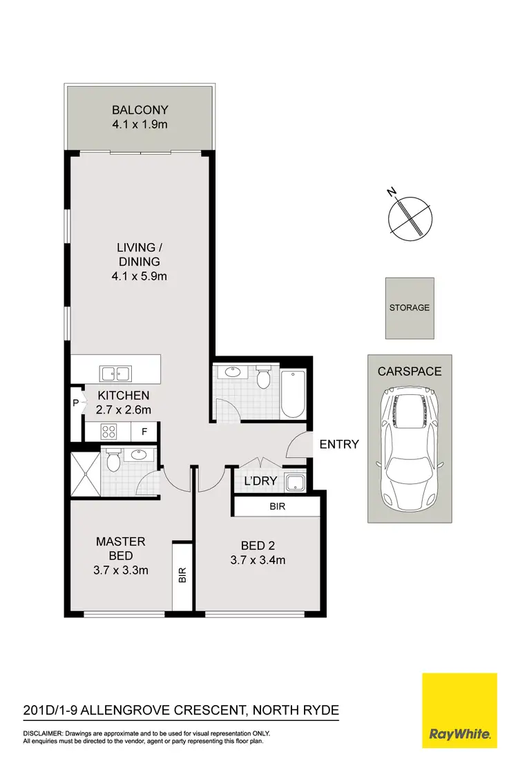 Floorplan of Homely apartment listing, 201D/1-9 Allengrove Crescent, North Ryde NSW 2113