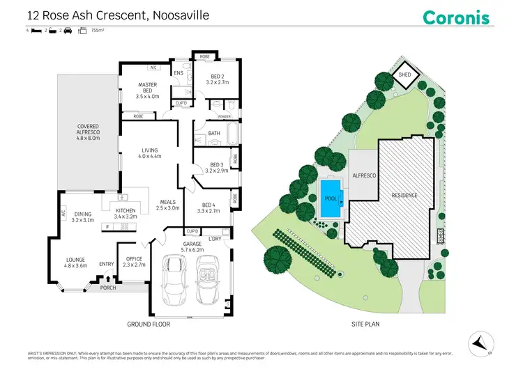 Floorplan of Homely house listing, 12 Rose Ash Crescent, Noosaville QLD 4566