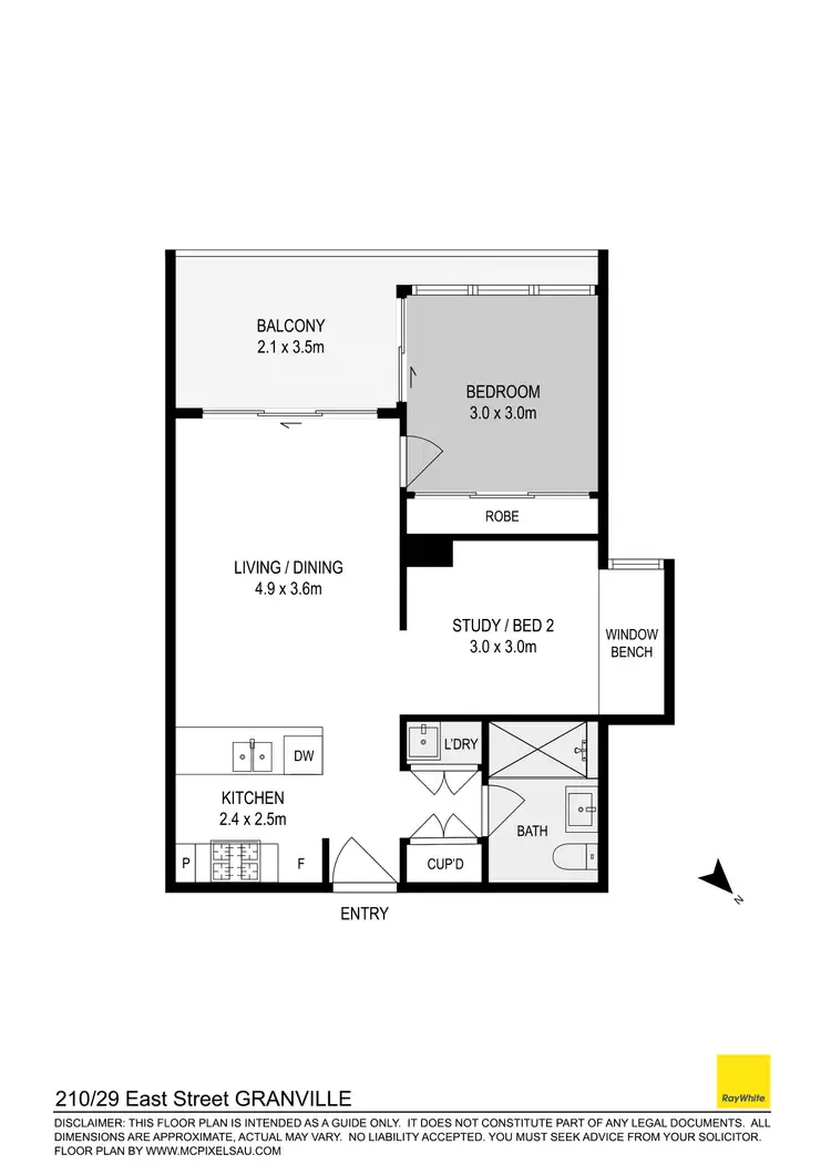 Floorplan of Homely apartment listing, 210/29 East Street, Granville NSW 2142