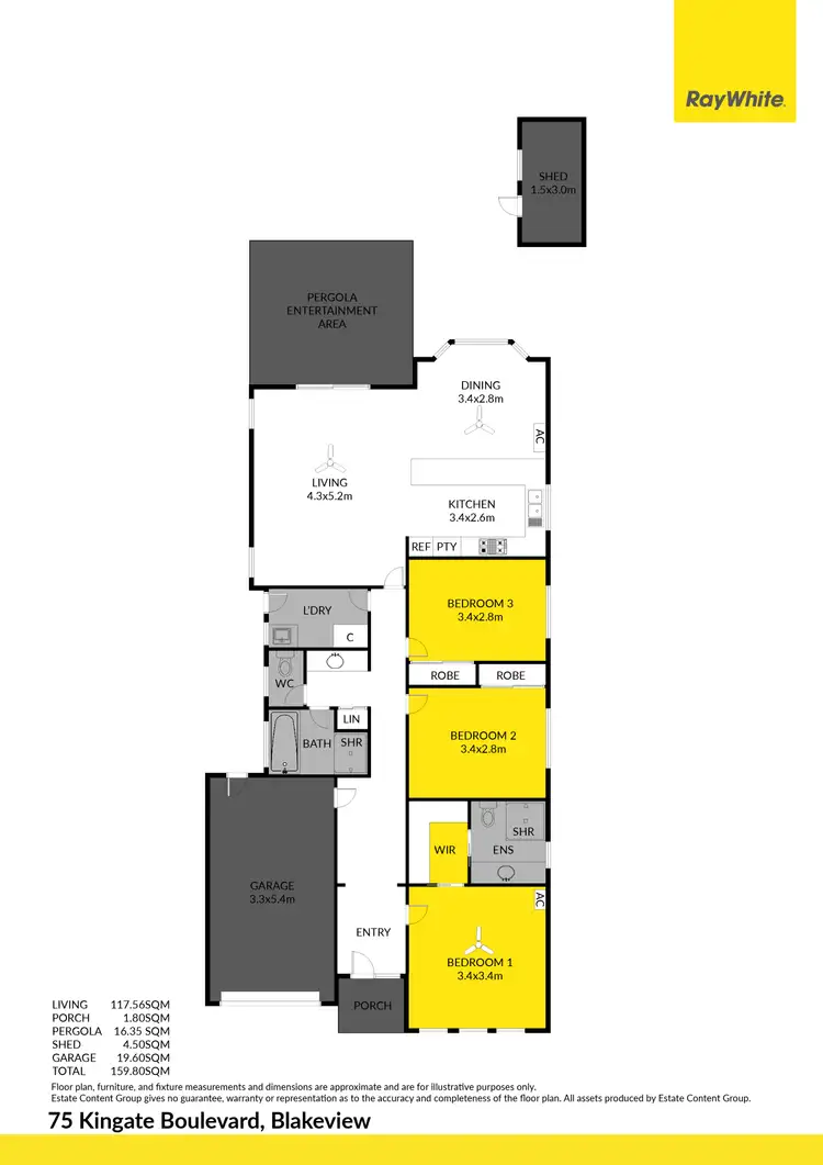 Floorplan of Homely house listing, 75 Kingate Boulevard, Blakeview SA 5114