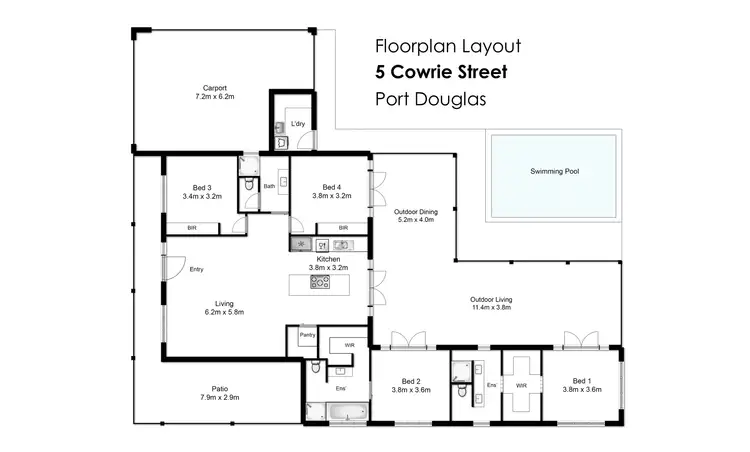 Floorplan of Homely house listing, 5 Cowrie Street, Port Douglas QLD 4877