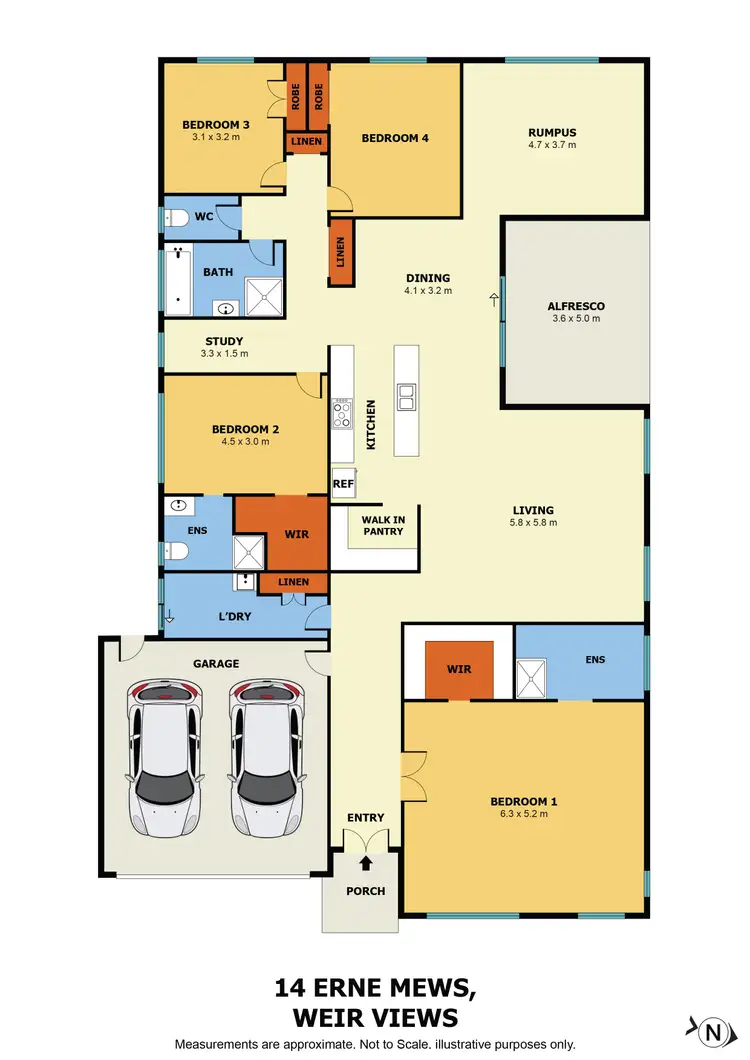 Floorplan of Homely house listing, 14 Erne mews, Weir Views VIC 3338