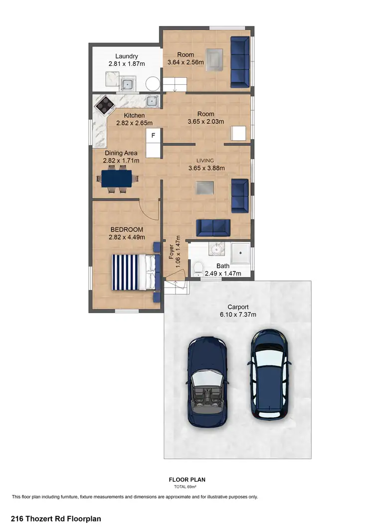 Floorplan of Homely house listing, 216 Thozet Road, Koongal QLD 4701