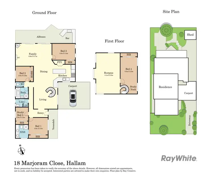 Floorplan of Homely house listing, 18 Marjoram Close, Hallam VIC 3803