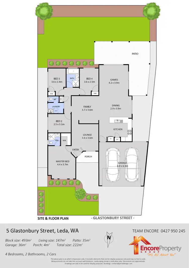 Floorplan of Homely house listing, 5 Glastonbury Street, Leda WA 6170