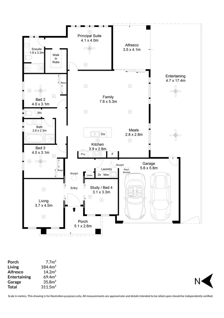 Floorplan of Homely house listing, 122 The Boulevard, Parafield Gardens SA 5107