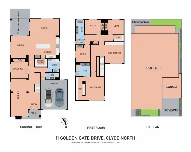 Floorplan of Homely house listing, 11 Golden Gate Drive, Clyde North VIC 3978