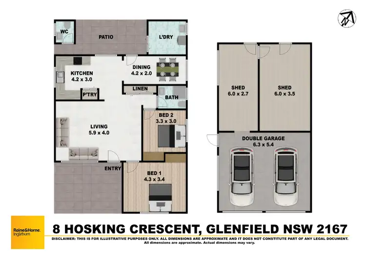 Floorplan of Homely house listing, 8 Hosking Crescent, Glenfield NSW 2167