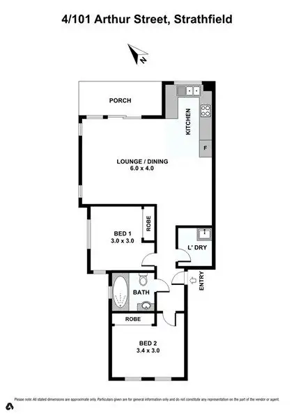 Floorplan of Homely apartment listing, 4/101-103 Arthur Street, Strathfield NSW 2135