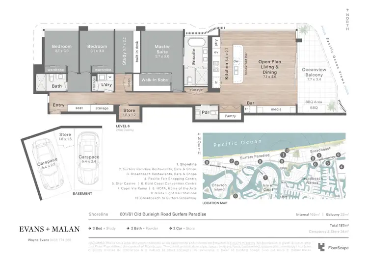 Floorplan of Homely unit listing, 601/61 Old Burleigh Road, Surfers Paradise QLD 4217