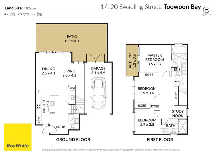 Floorplan of Homely townhouse listing, 1/120 Swadling Street, Toowoon Bay NSW 2261
